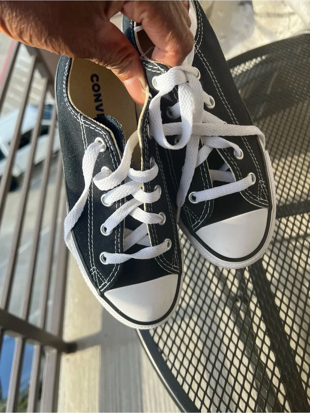 Converse Kids Black Canvas Low-Top Sneakers with White Trim